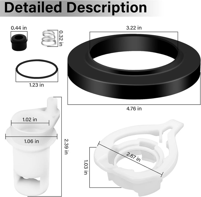 NIULPFZTK 42049 New Upgraded Water Valve Style II Kit for Thetford Aqua Magic Style II Toilets with Closet Flange Seal - Image 4
